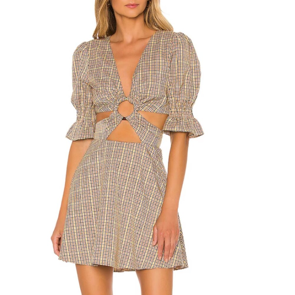 Tularosa Nanette Dress in Yellow - Size XL